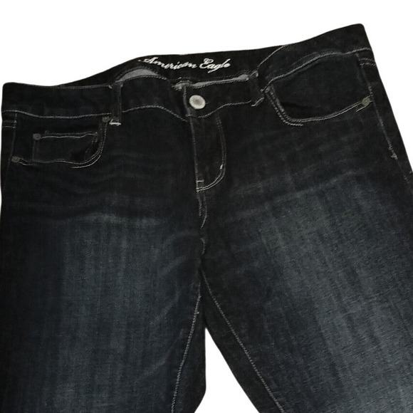 American Eagle Outfitters Straight Dark Wash Mid Rise Women's 14 Bootcut Denim - Picture 6 of 9
